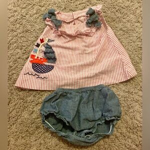 Mud Pie Diaper Set 6-9 months